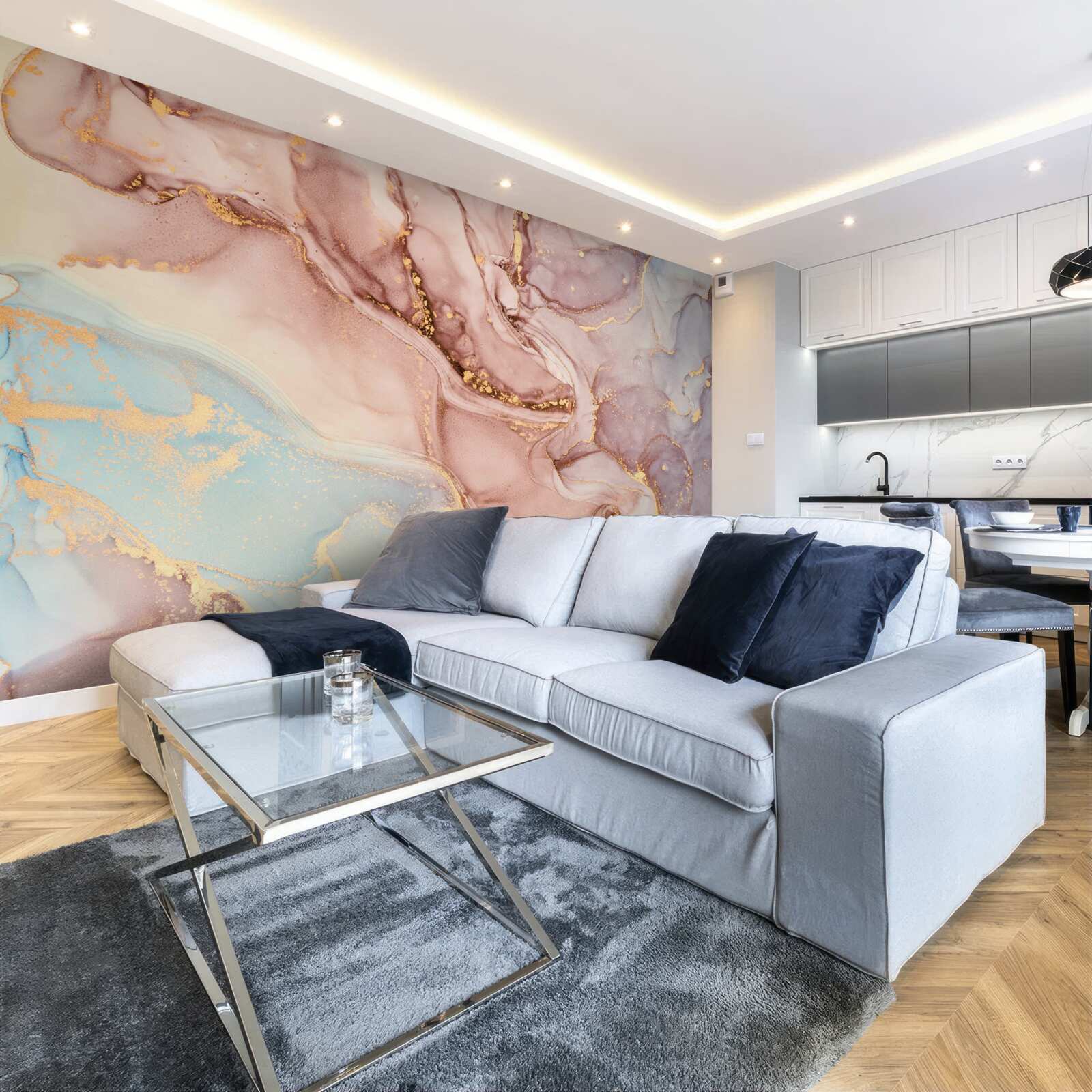 Fototapet lichid roz pudrat