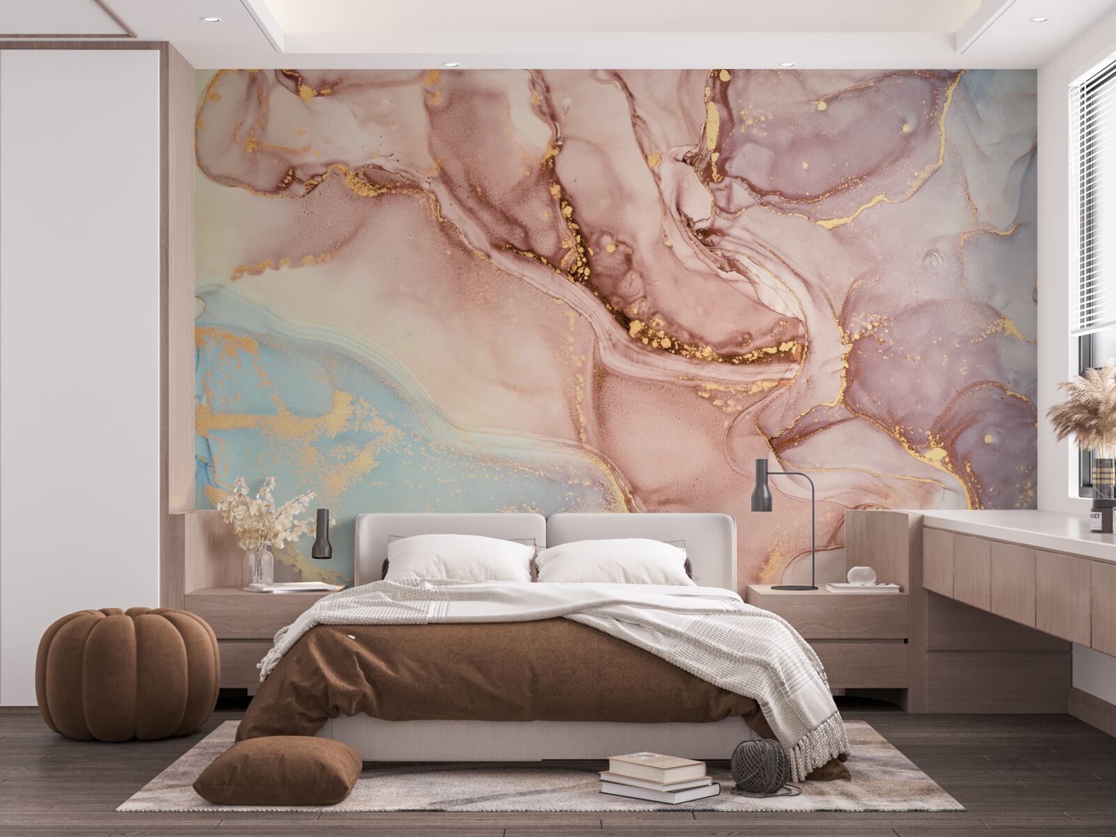 Fototapet lichid roz pudrat