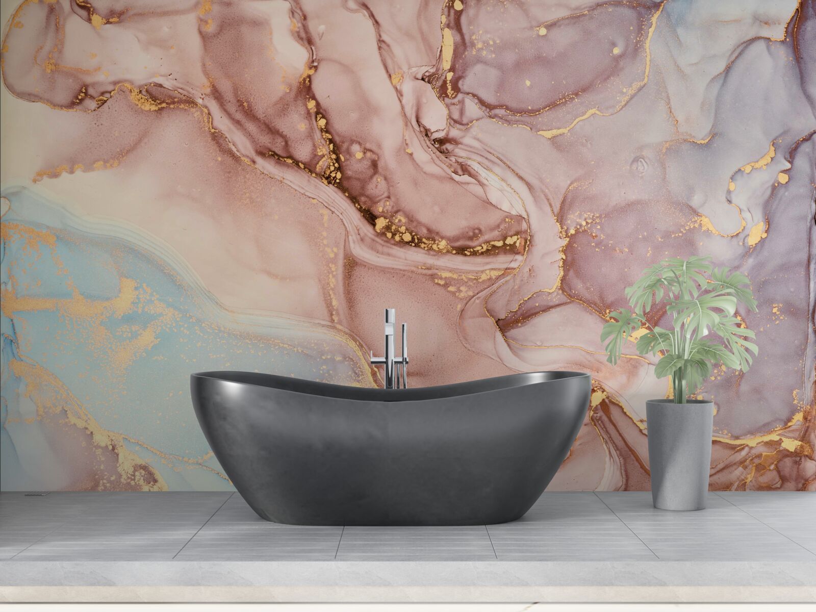 Fototapet lichid roz pudrat