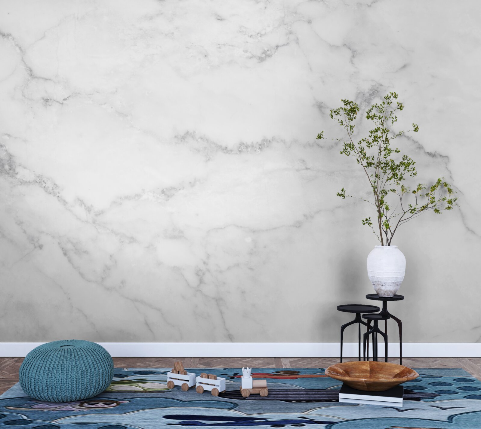 Fototapet marmură alb-gri