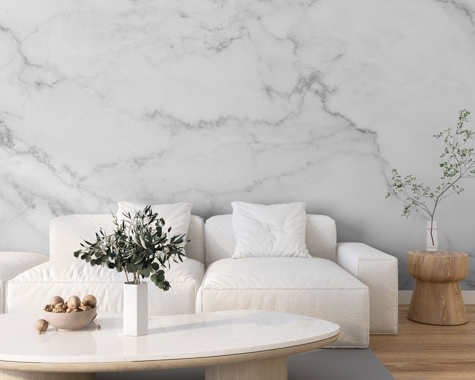 Fototapet marmură alb-gri