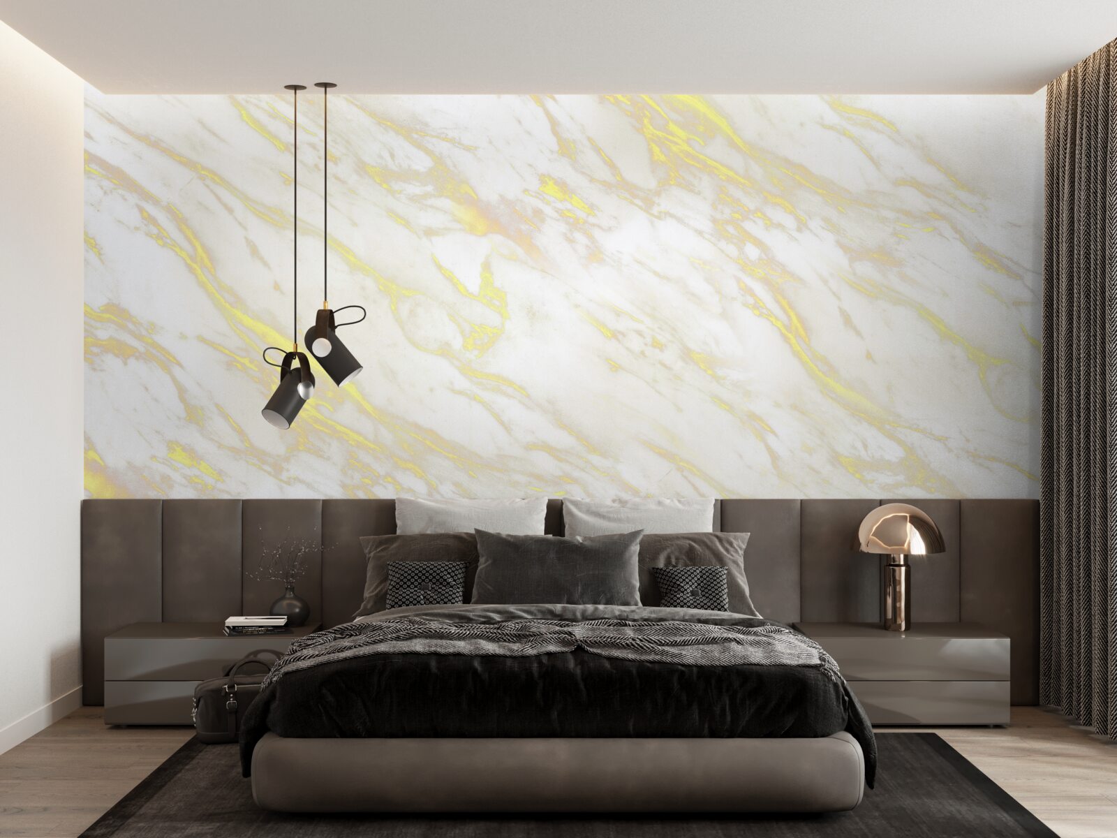 Fototapet marmură albă cu nuanță aurie