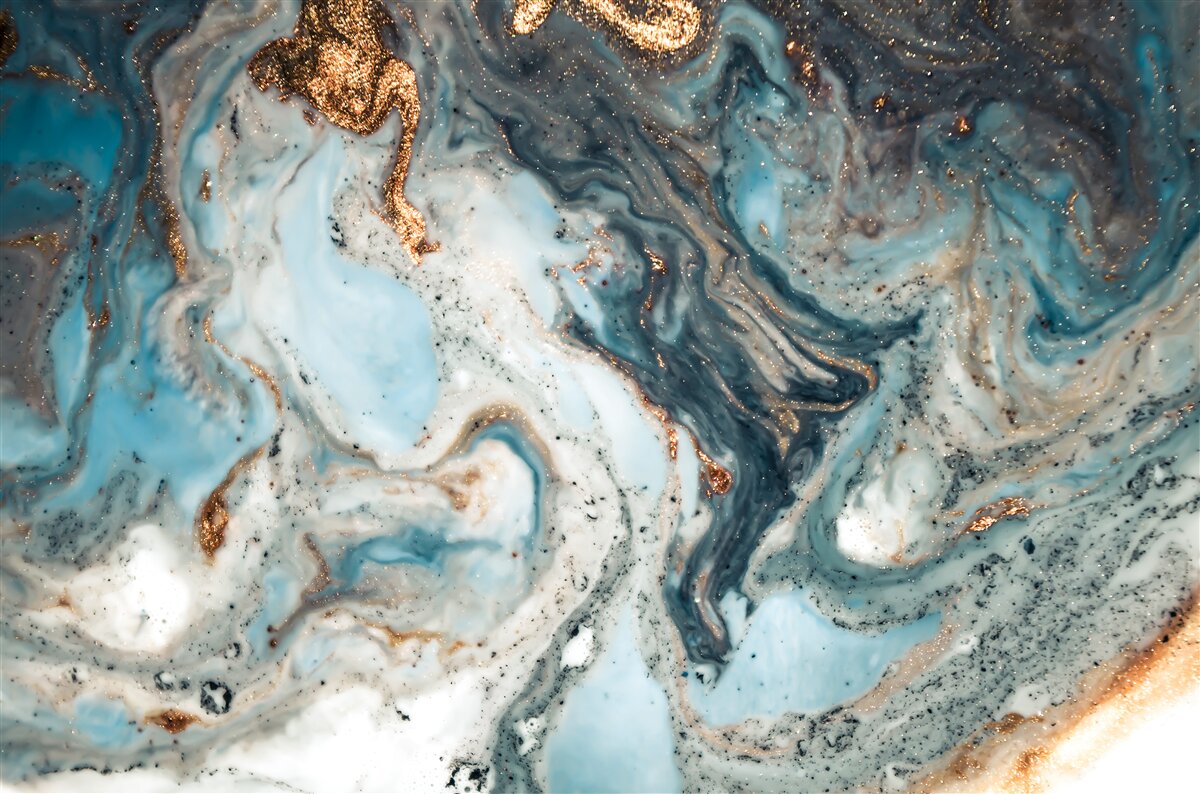 Fototapet abstracție de aur cu elemente frumoase