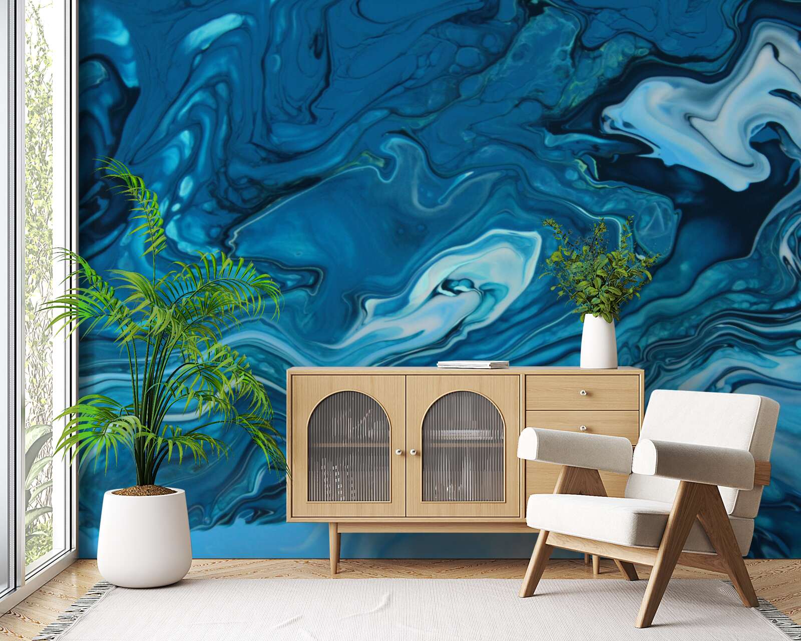 Fototapet marmură albastră abstractă