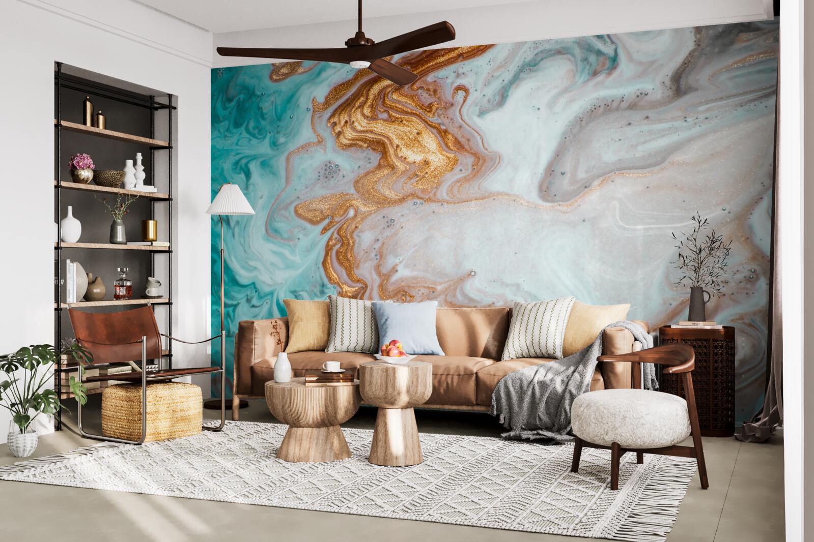 Fototapet marmură cu abstracție luminoasă