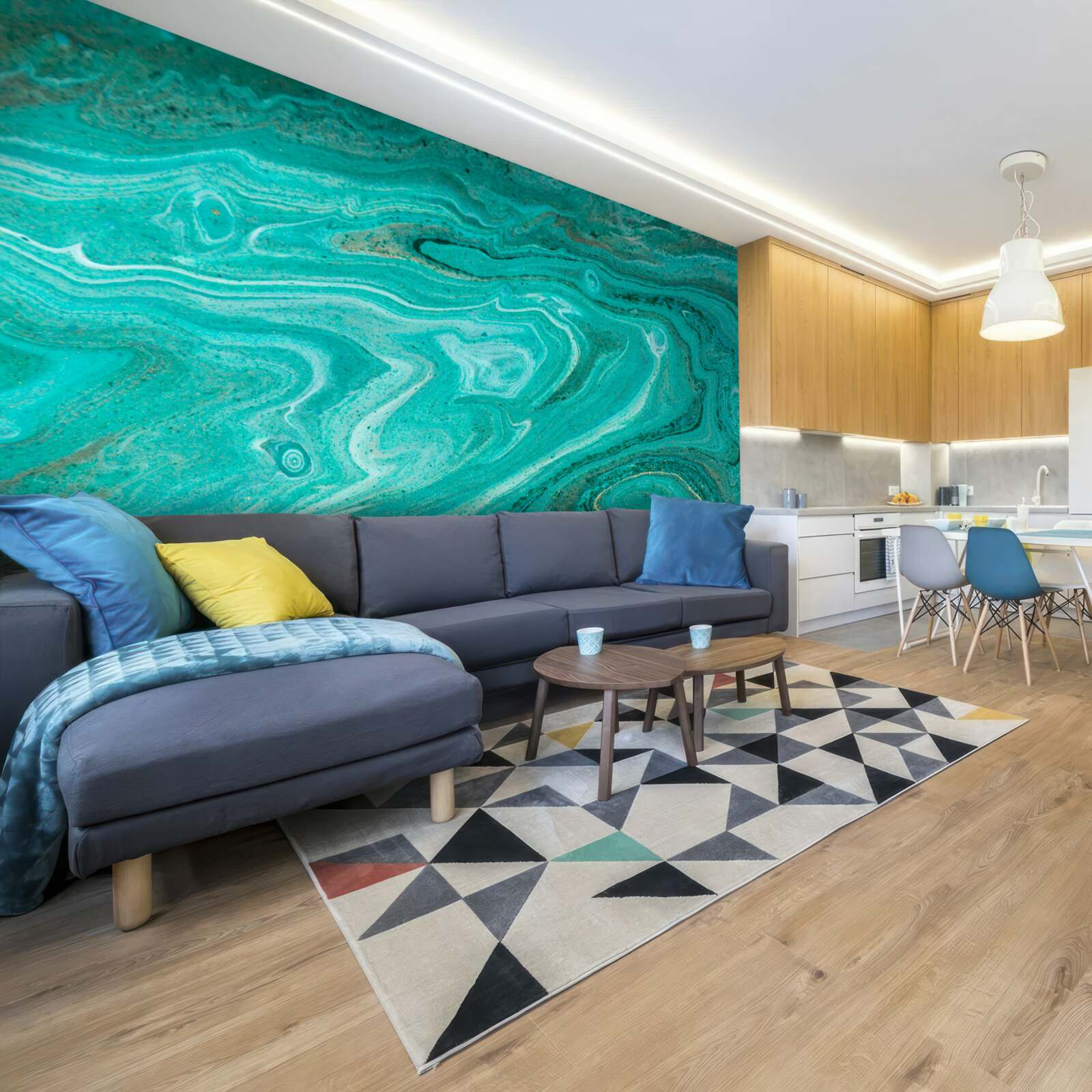 Fototapet marmură în tonuri de verde deschis