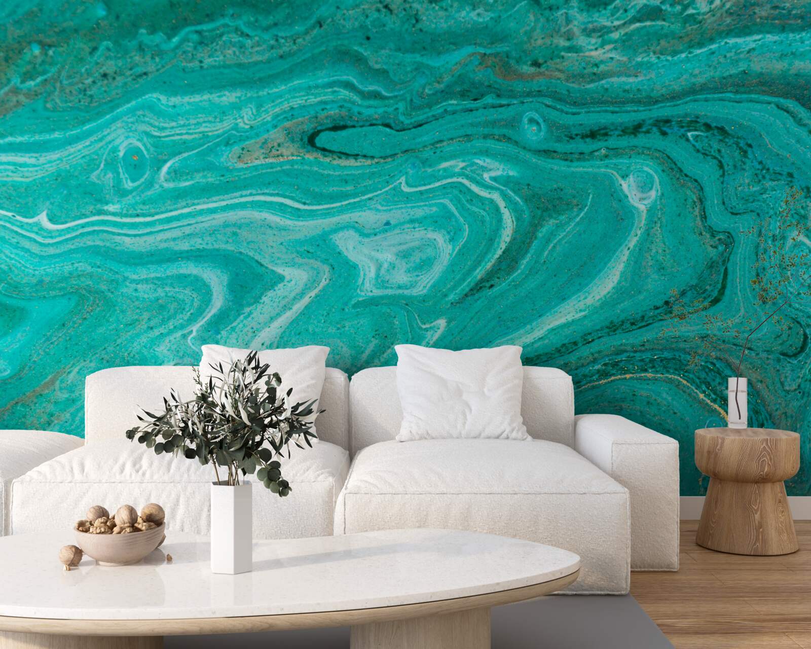 Fototapet marmură în tonuri de verde deschis