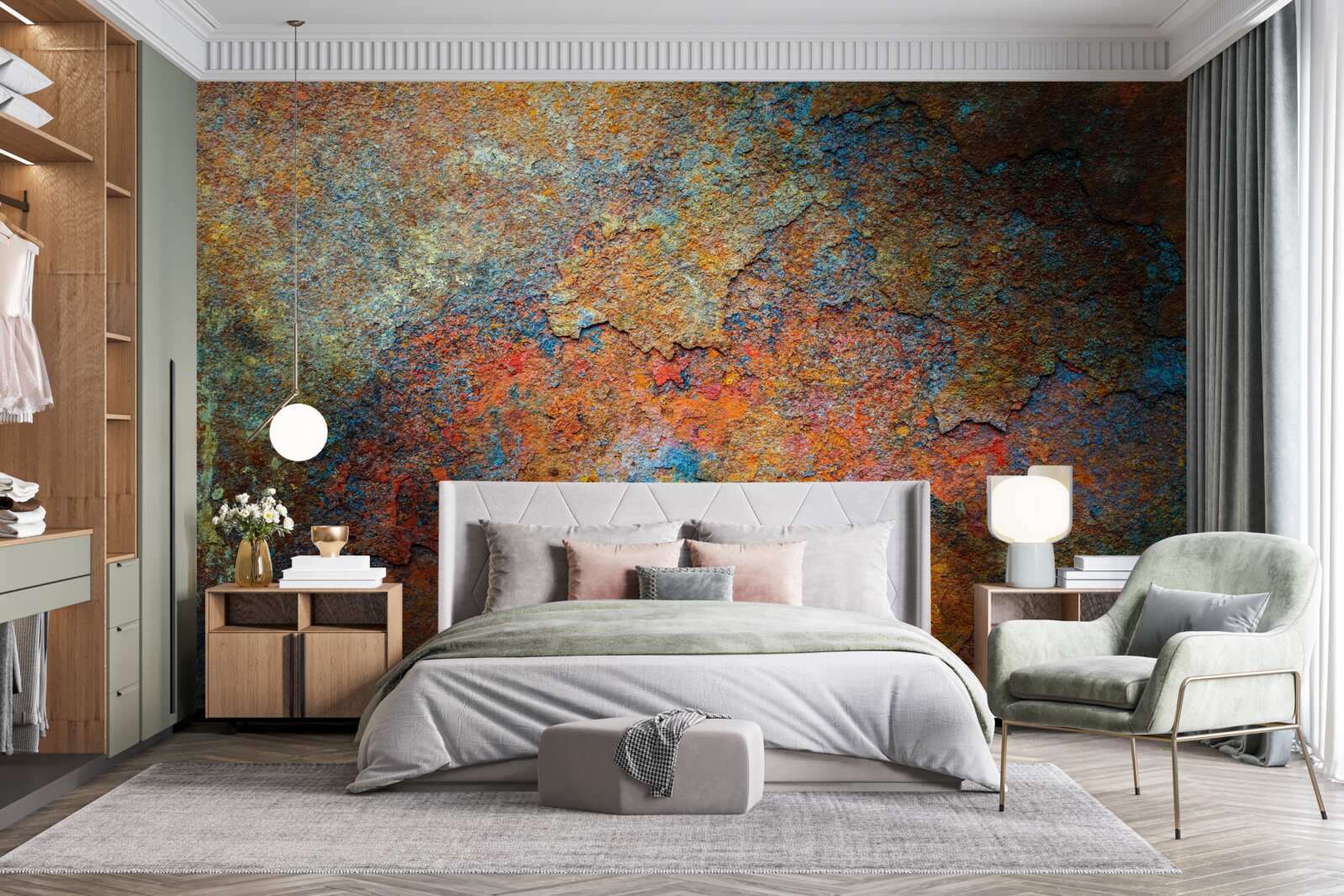 Fototapet culoarea și structura ruginei