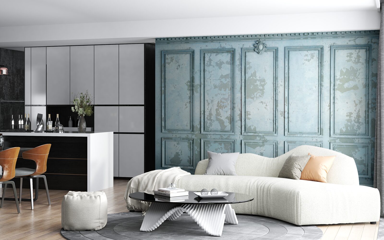 Fototapet cadrele includ un perete vechi