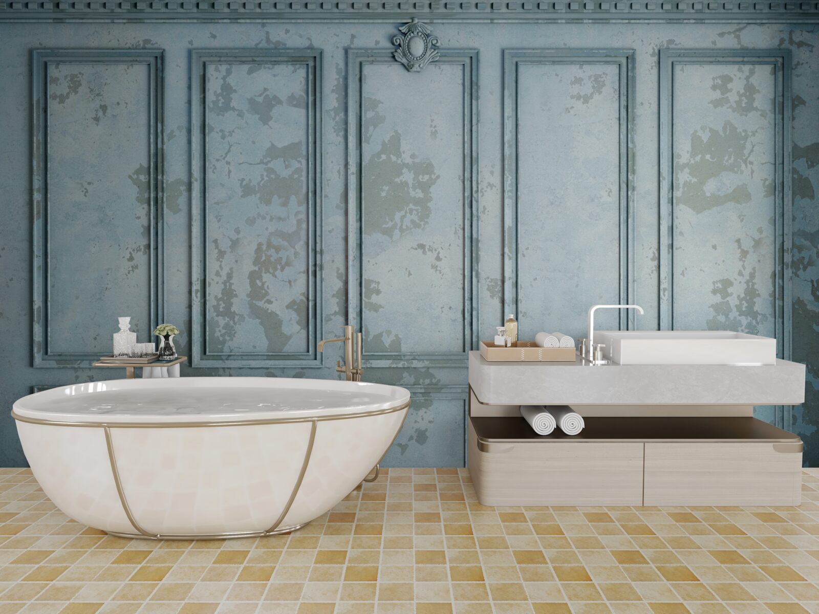 Fototapet cadrele includ un perete vechi