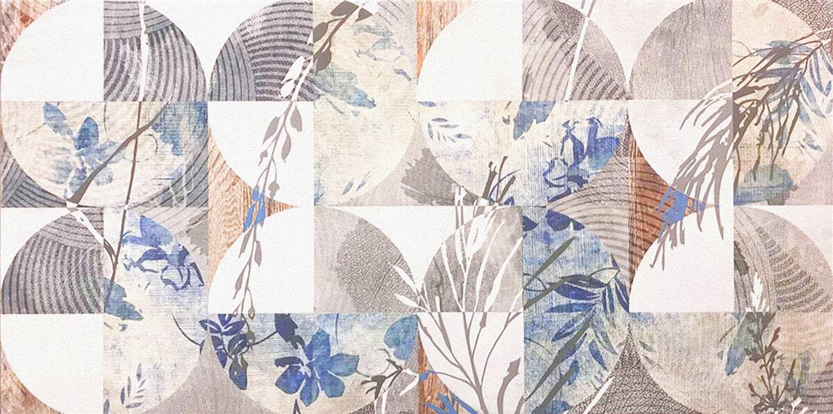 Fototapet fundal abstract cu printuri de frunze de toamnă