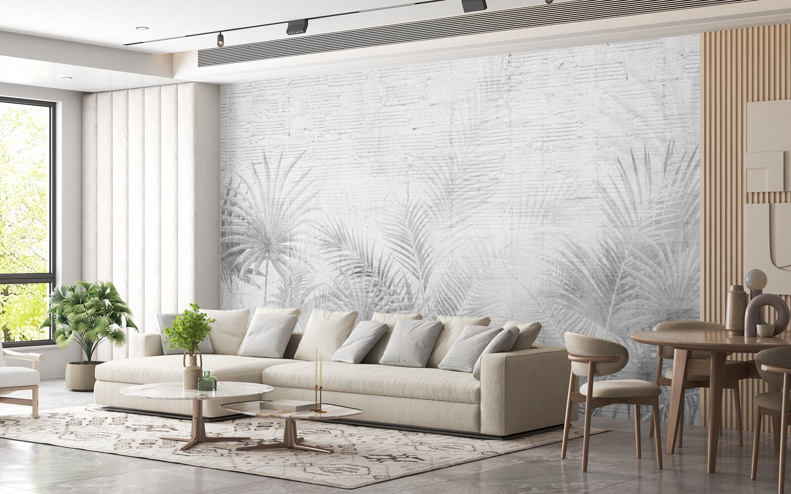 Fototapet ceață de dimineață într-o pădure tropicală