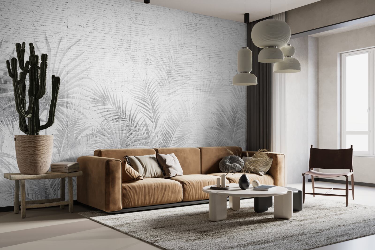 Fototapet ceață de dimineață într-o pădure tropicală