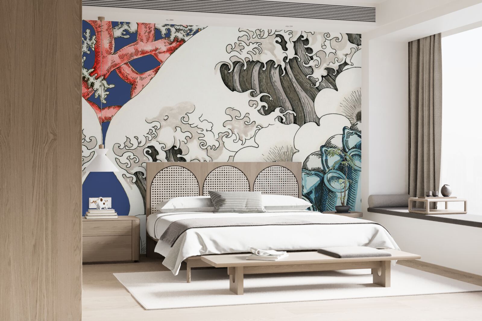 Fototapet abstracția pietrelor fuzionează cu valurile