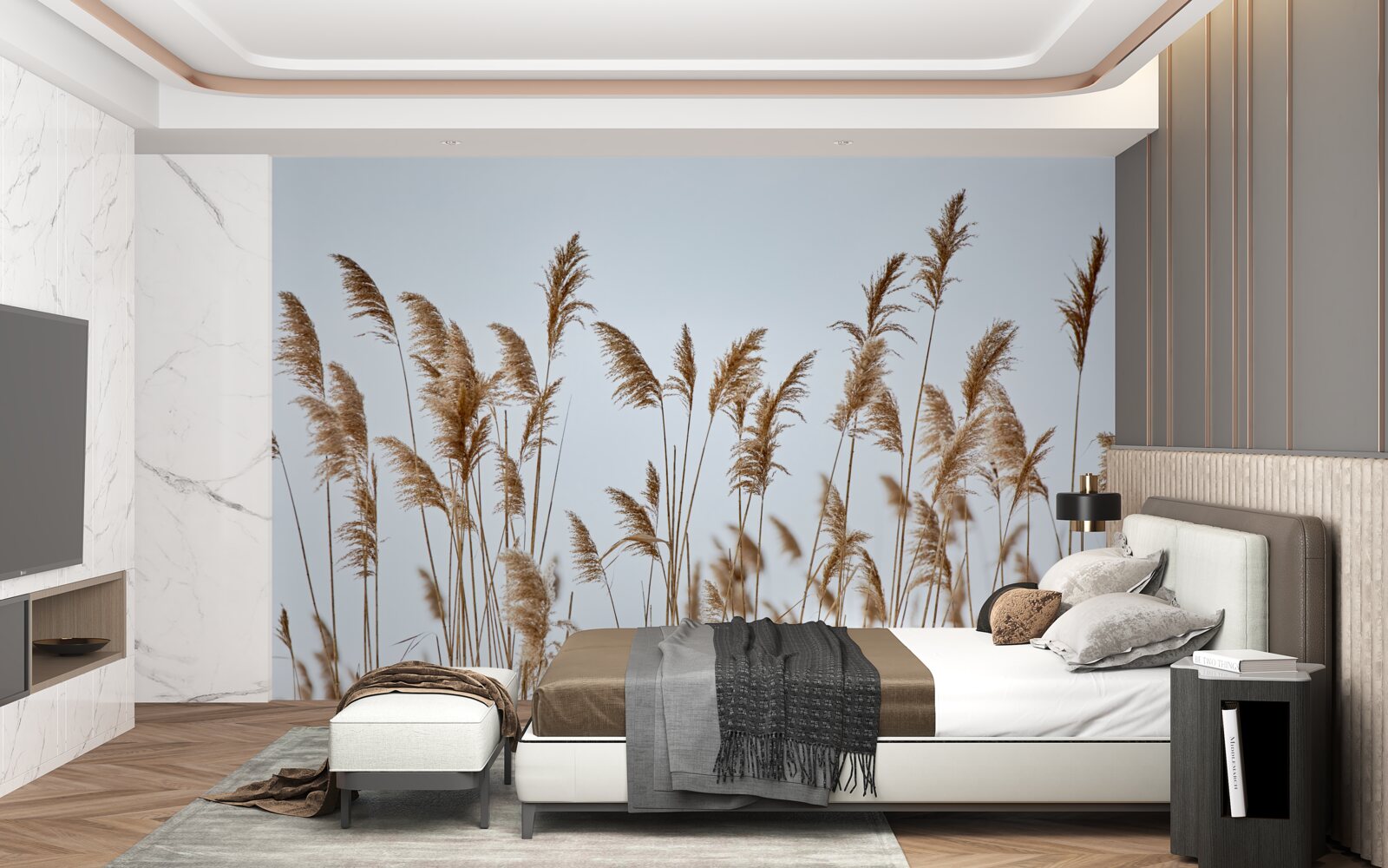 Fototapet spice de grâu întinse spre cer