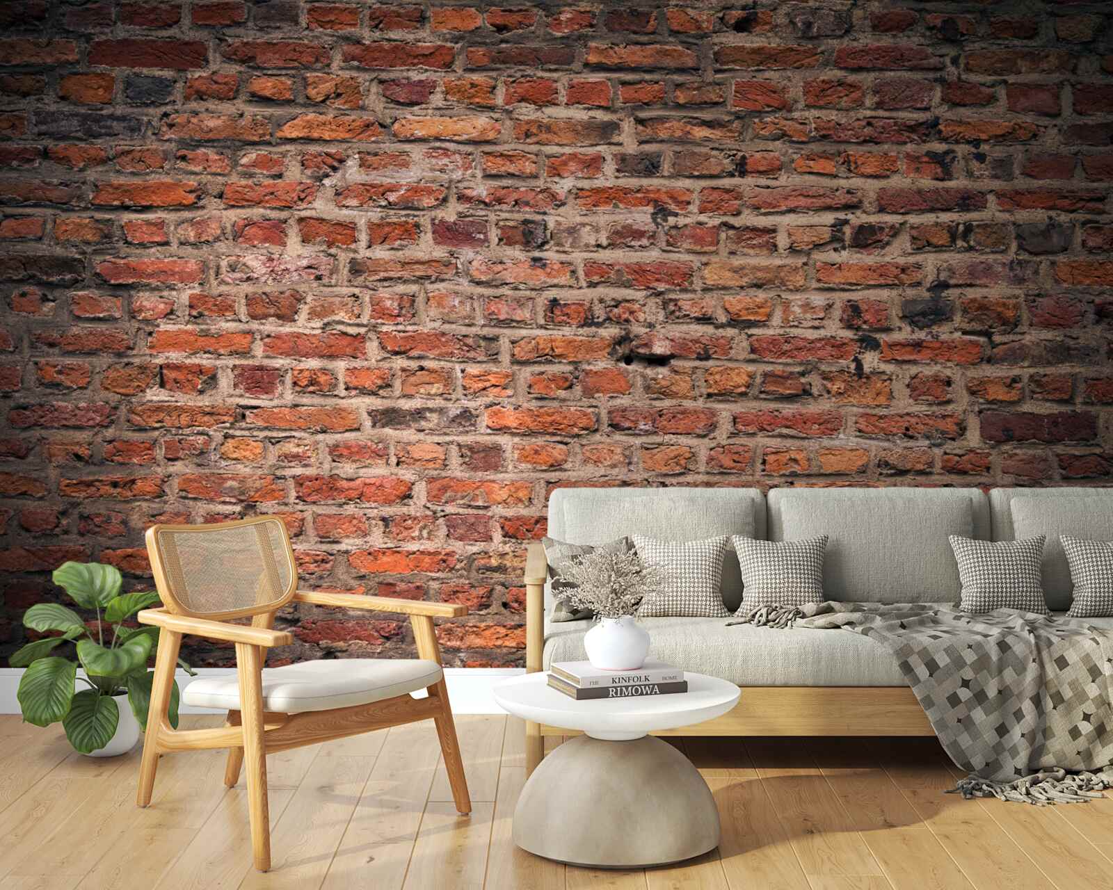 Fototapet Peretele din cărămidă roșie al clădirii vechi