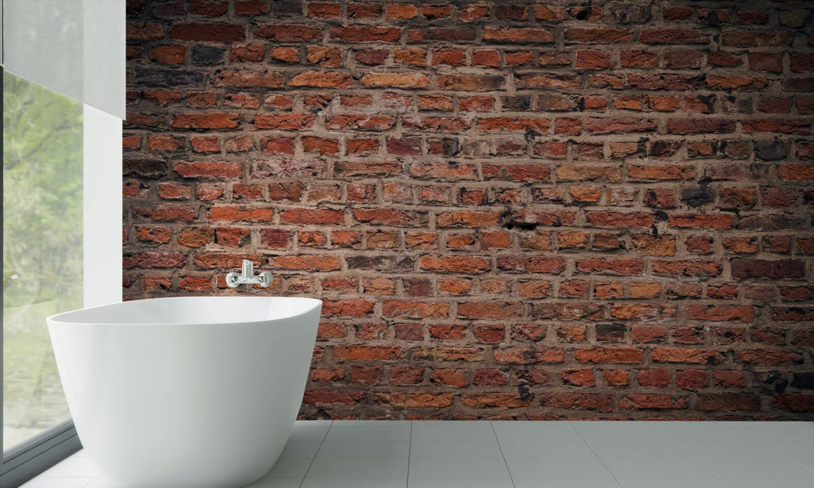 Fototapet Peretele din cărămidă roșie al clădirii vechi