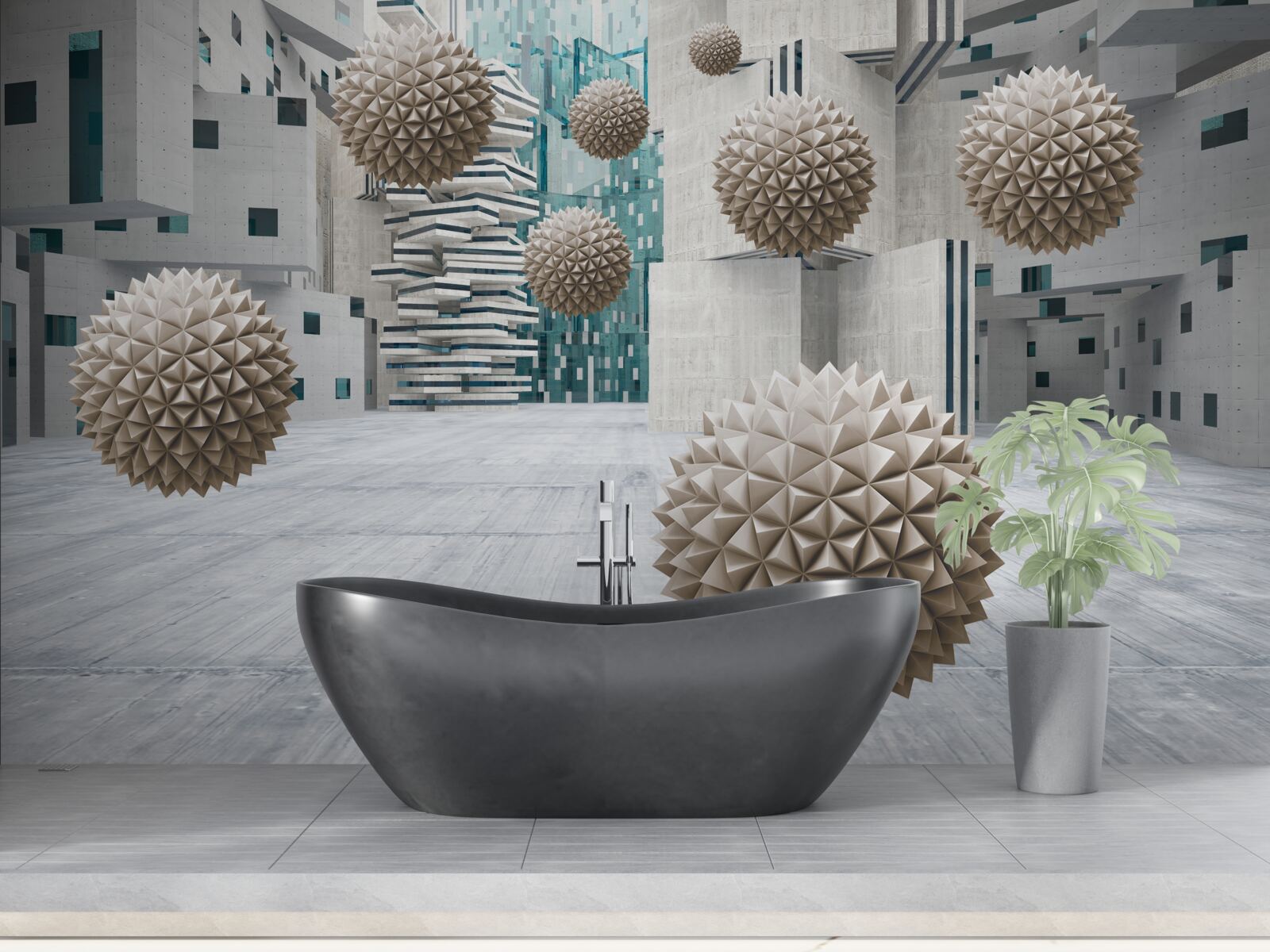 Fototapet bile plutitoare din bronz