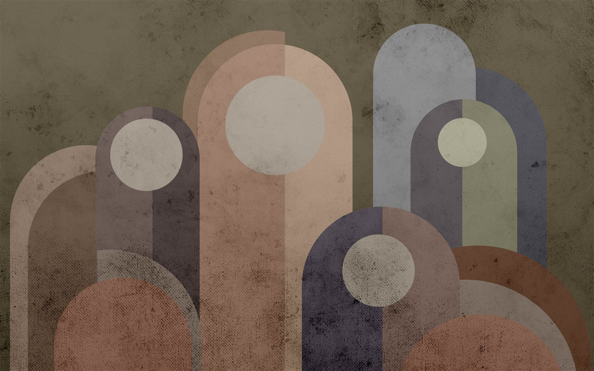 Fototapet pictura abstractă a plantelor de apă cu vopsele