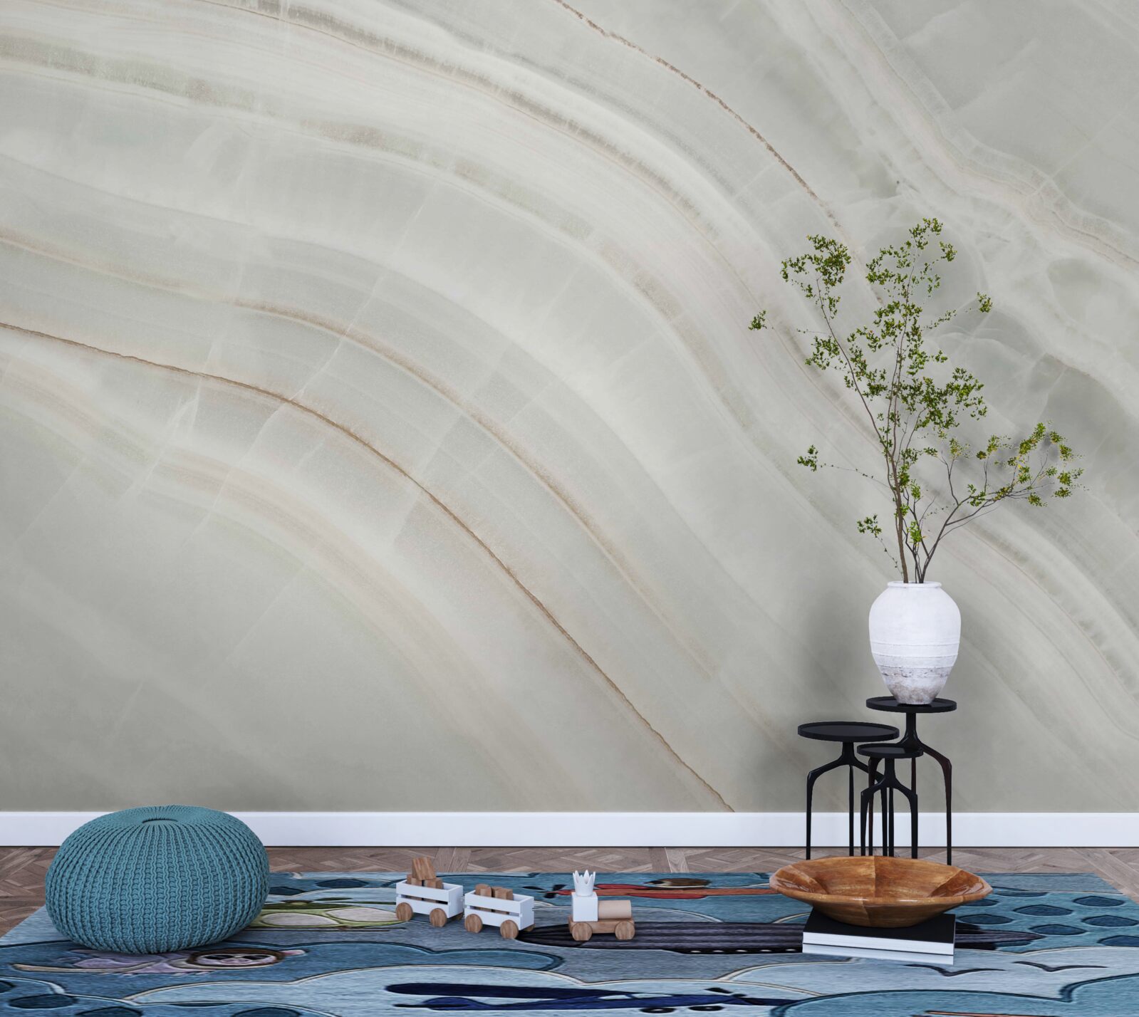 Fototapet gri bej subțire