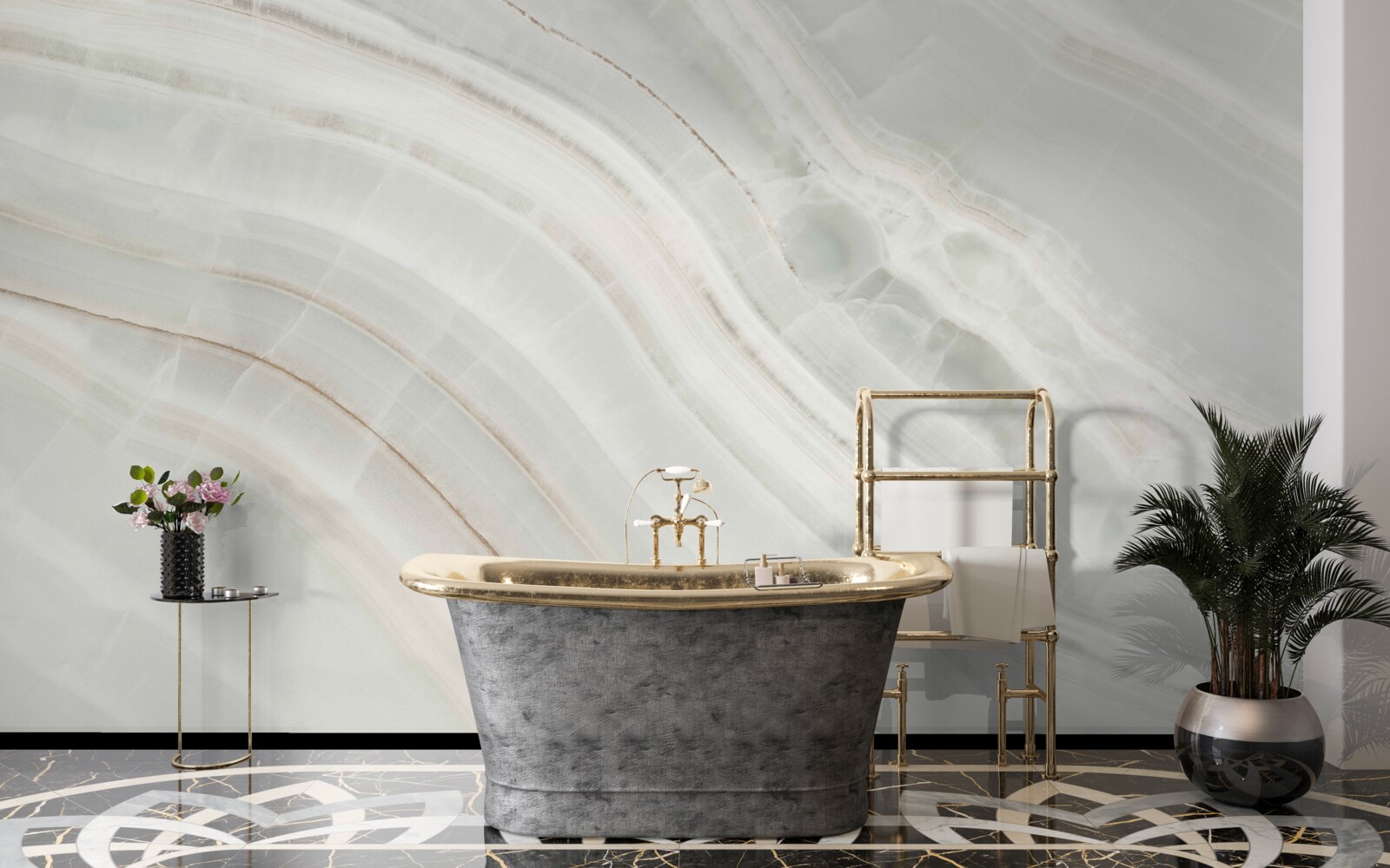 Fototapet gri bej subțire