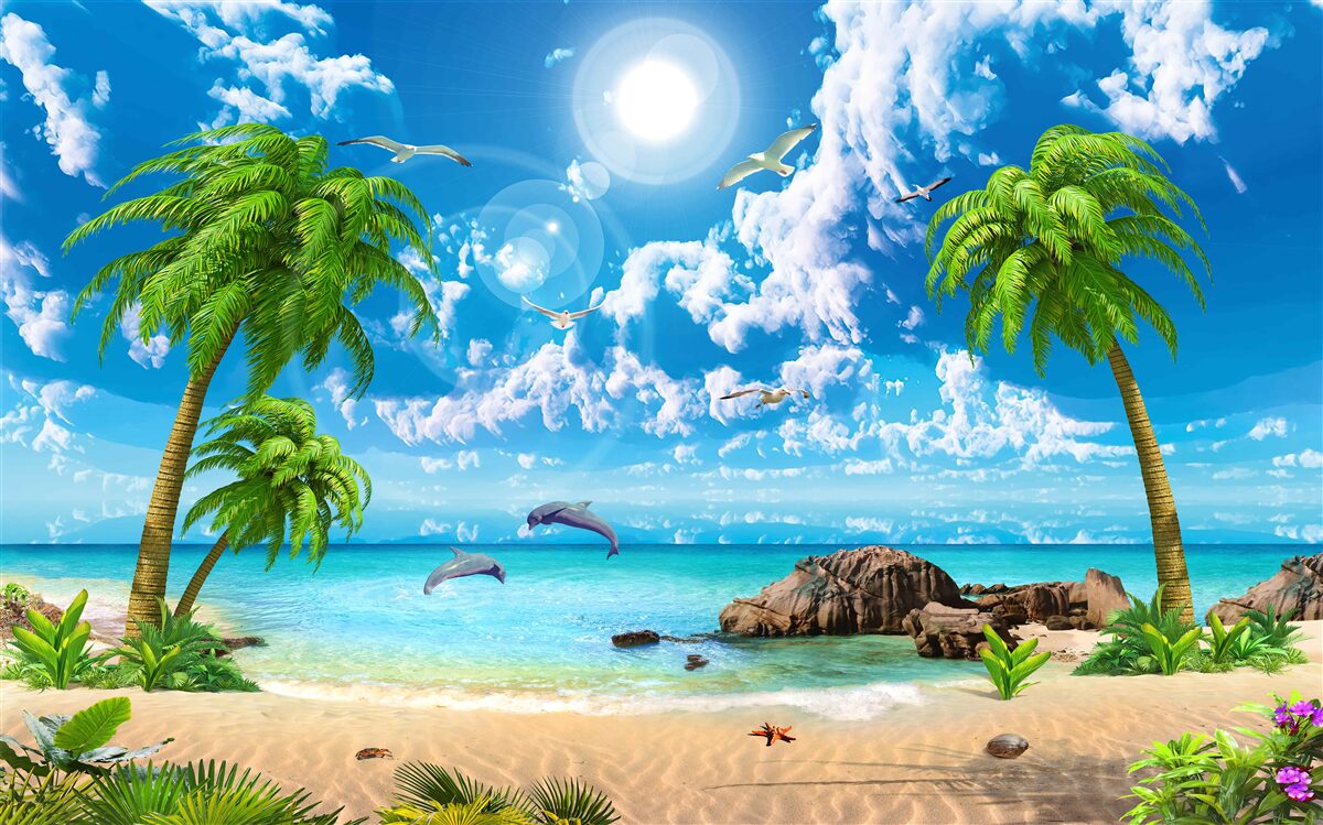 Fototapet natura coastei tropicale