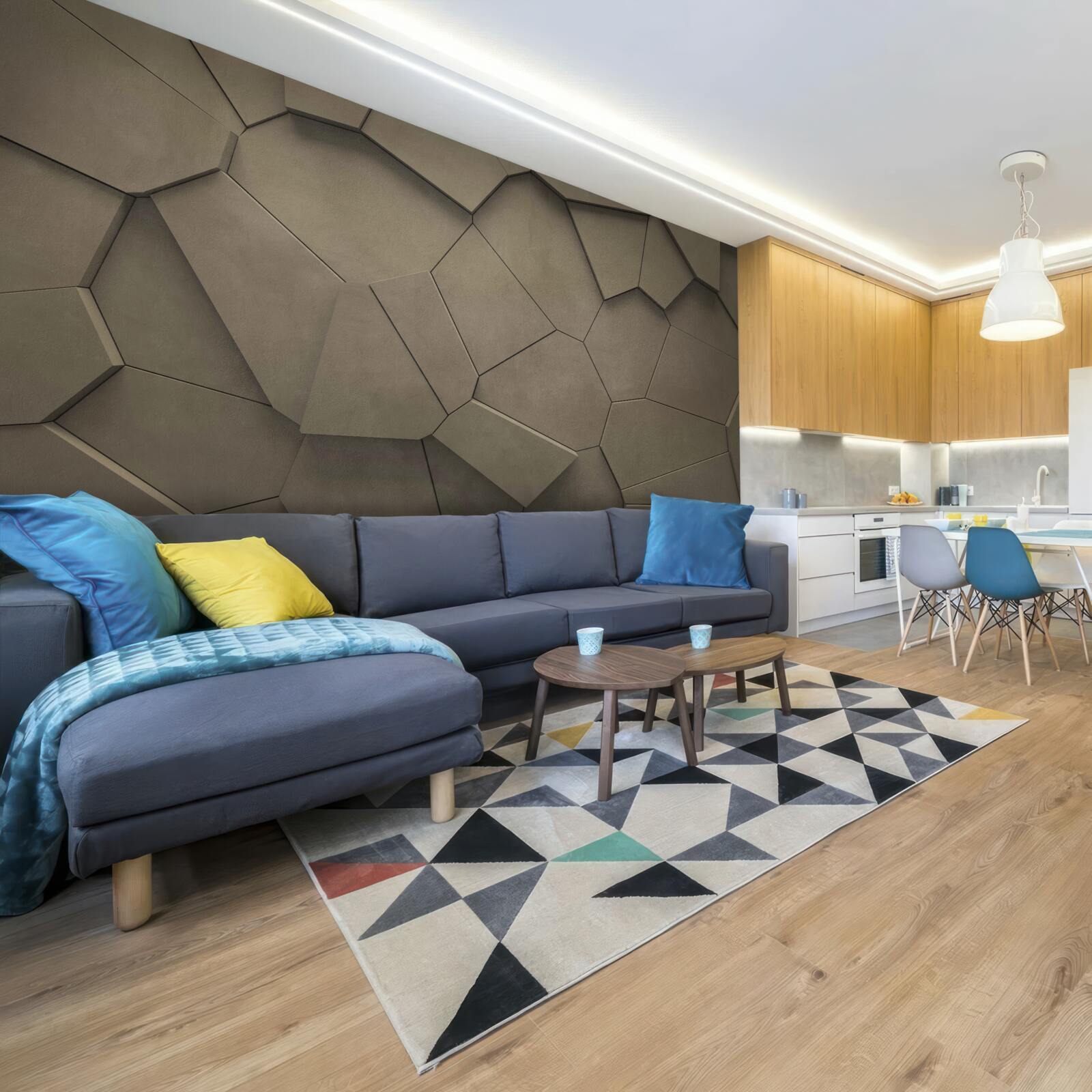 Fototapet Un zid compus din pietre de diferite forme