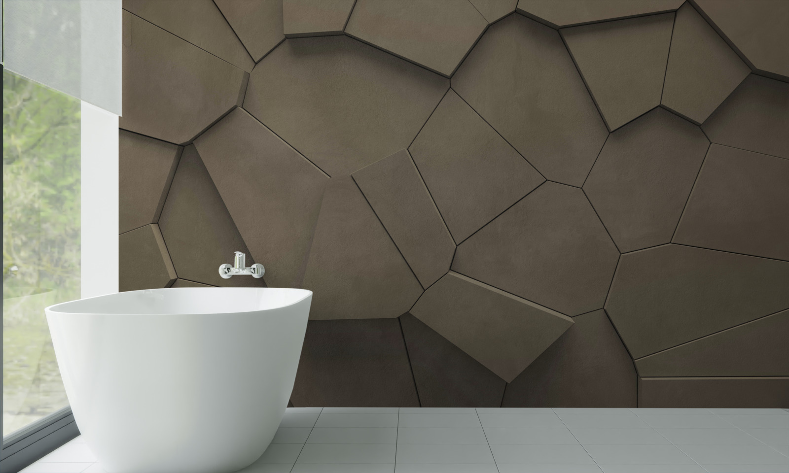 Fototapet Un zid compus din pietre de diferite forme