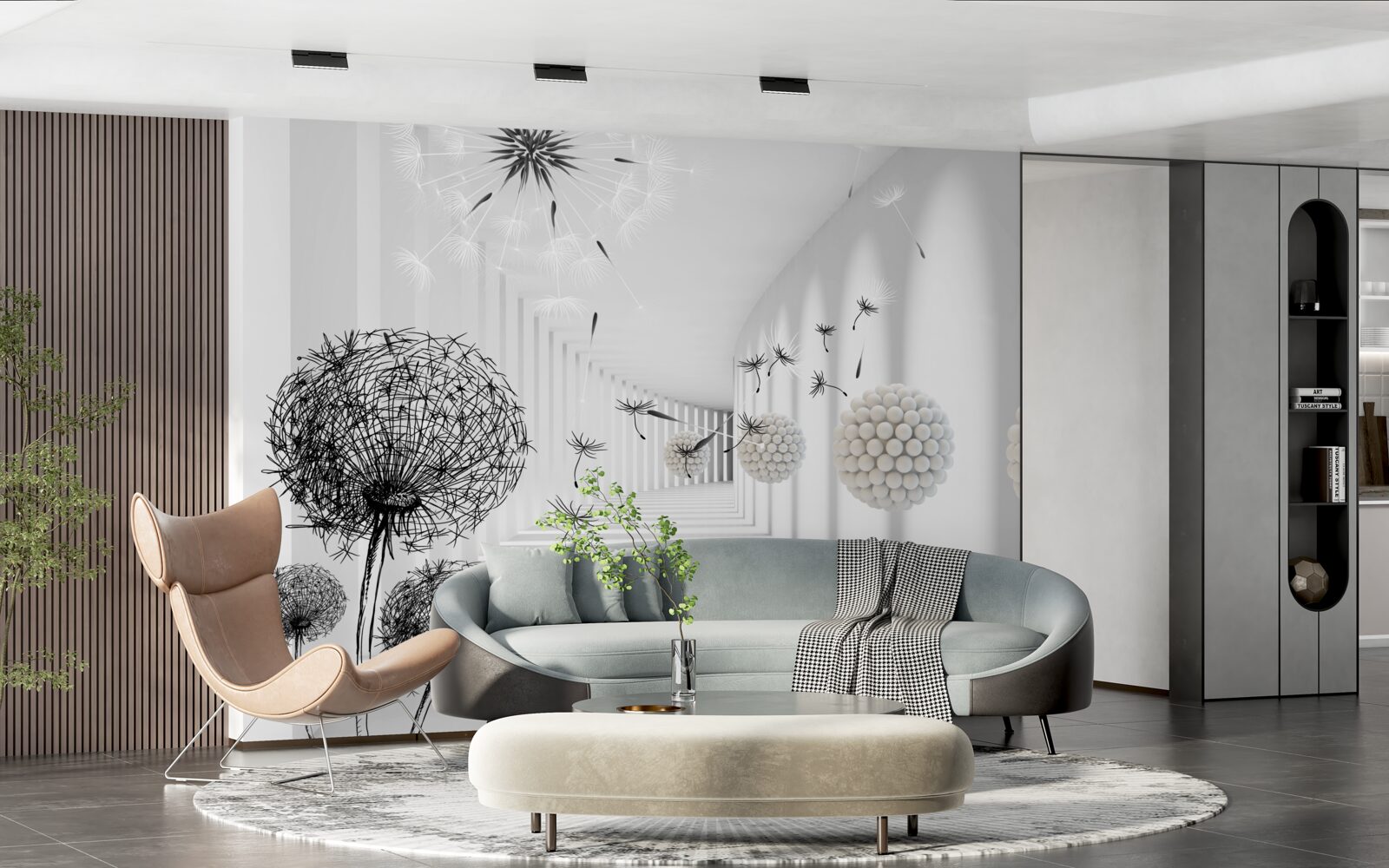 Fototapet un tunel în care dispar millipedes zburătoare