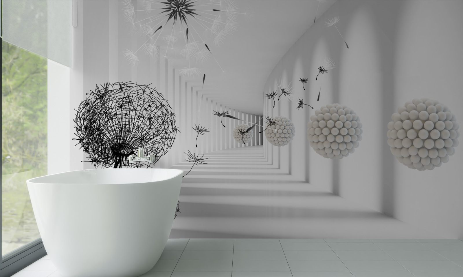 Fototapet un tunel în care dispar millipedes zburătoare