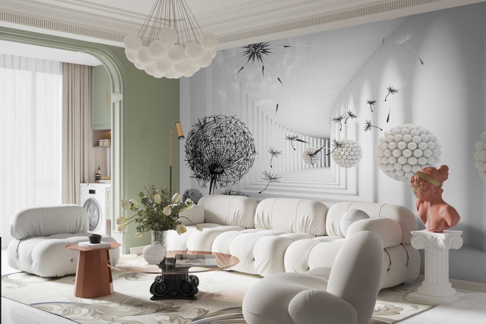 Fototapet un tunel în care dispar millipedes zburătoare