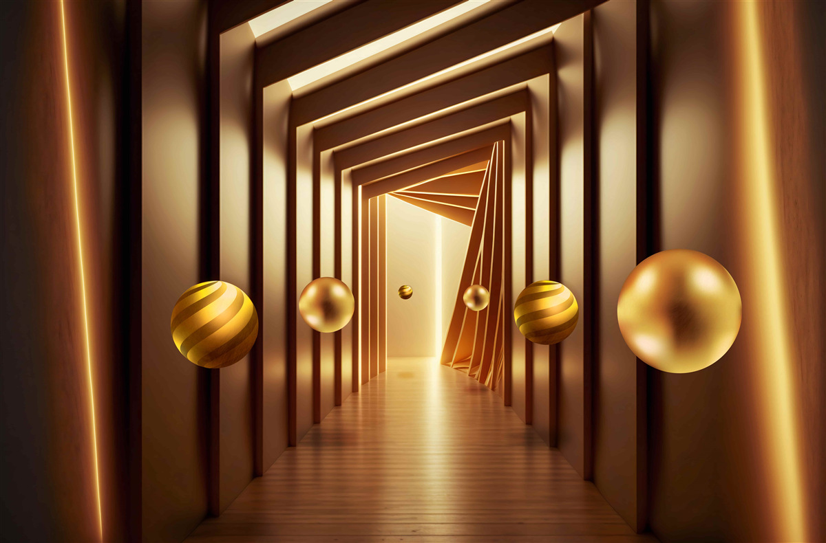 Fototapet bile maro într-un tunel maro