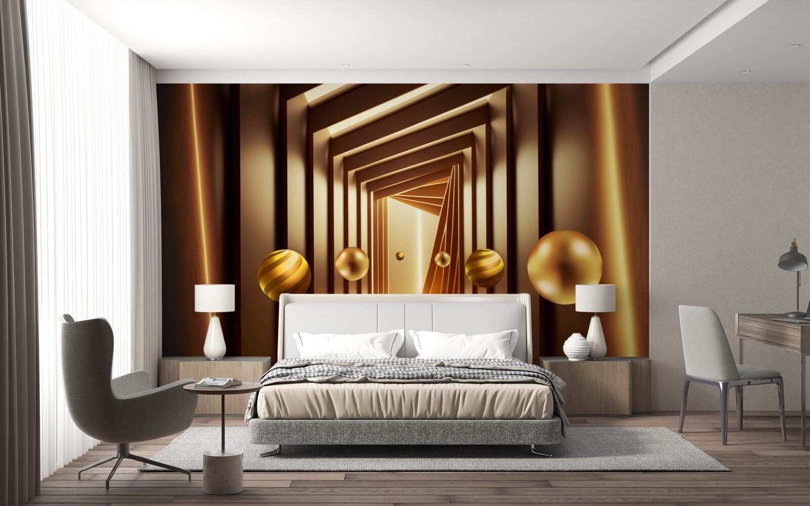 Fototapet bile maro într-un tunel maro