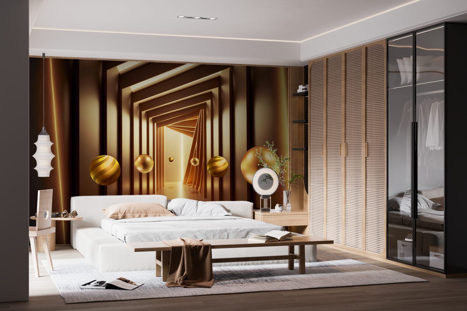 Fototapet bile maro într-un tunel maro