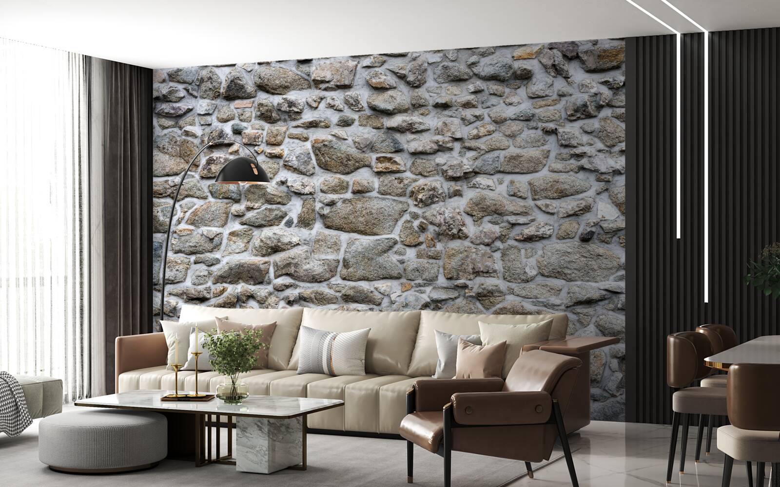 Fototapet pietre de diferite mărimi și forme