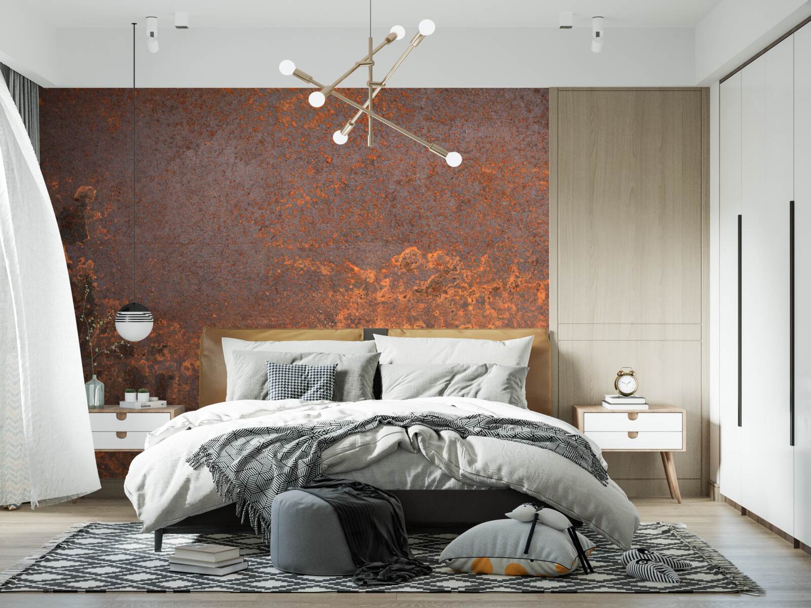 Fototapet structură metalică oxidată