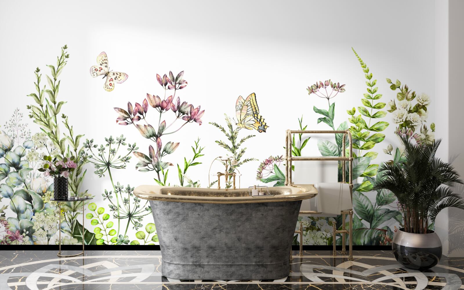 Fototapet Lepidoptere pe mugurii de câmp