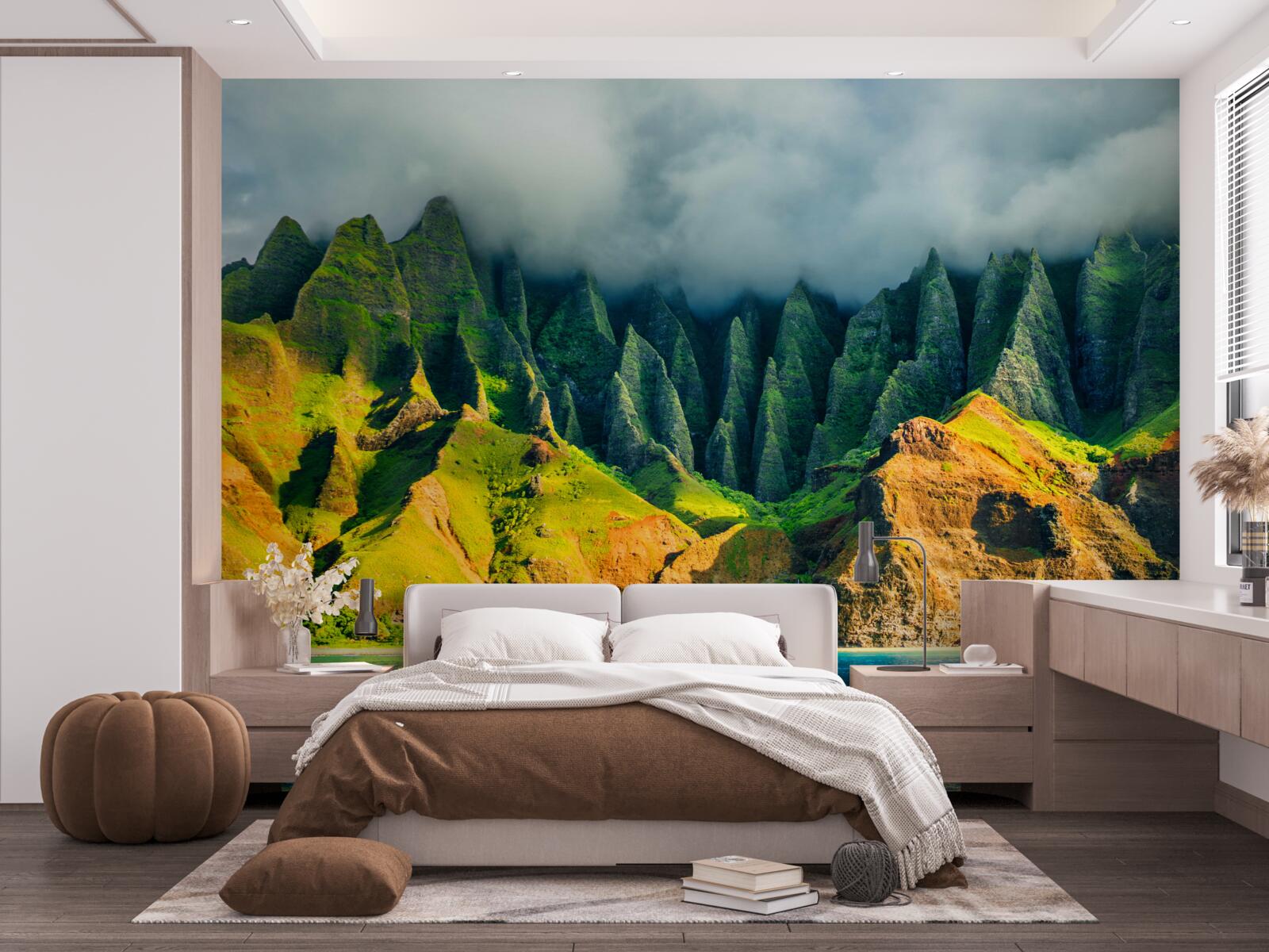 Fototapet priveliștile lacului de munte sunt pline de culoare