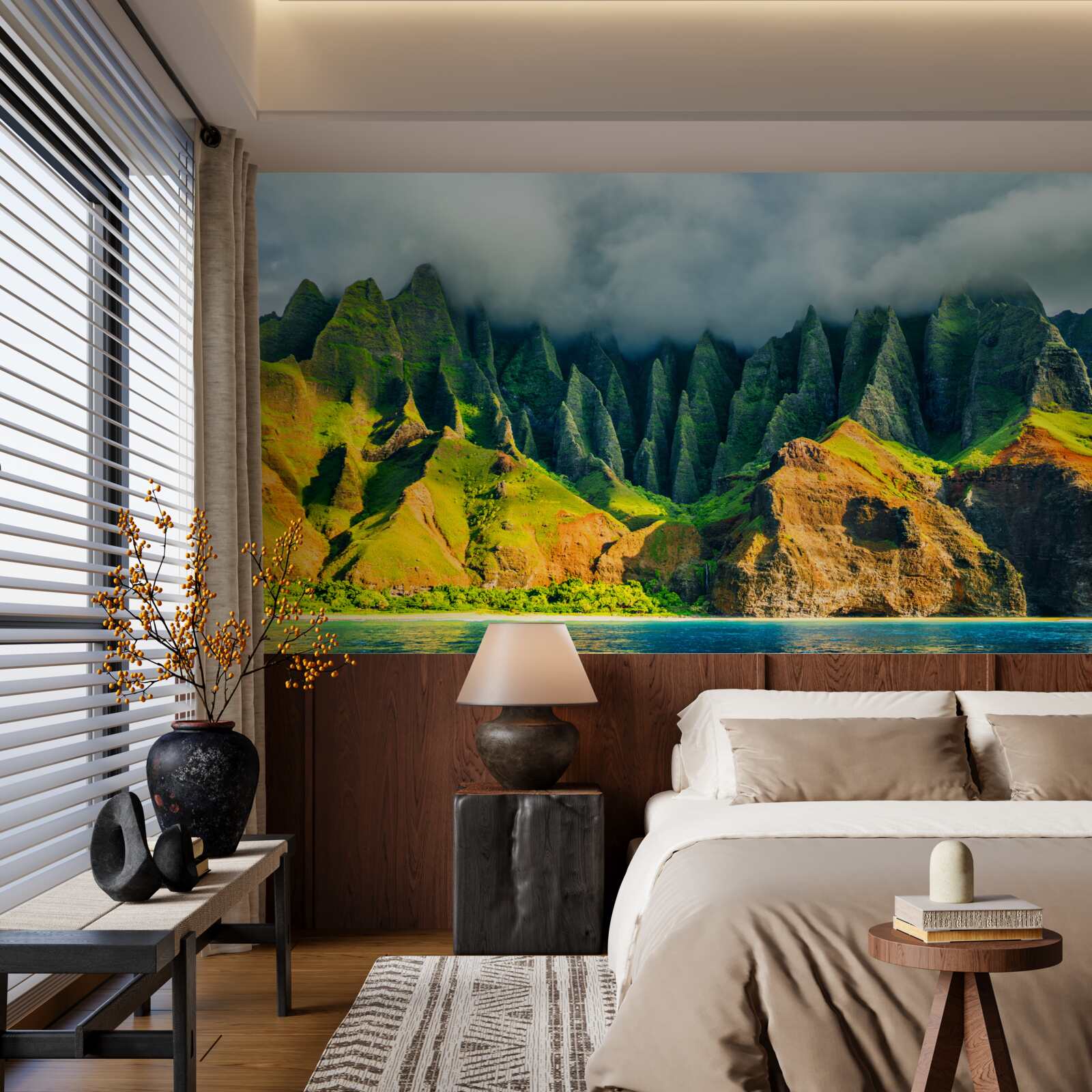 Fototapet priveliștile lacului de munte sunt pline de culoare