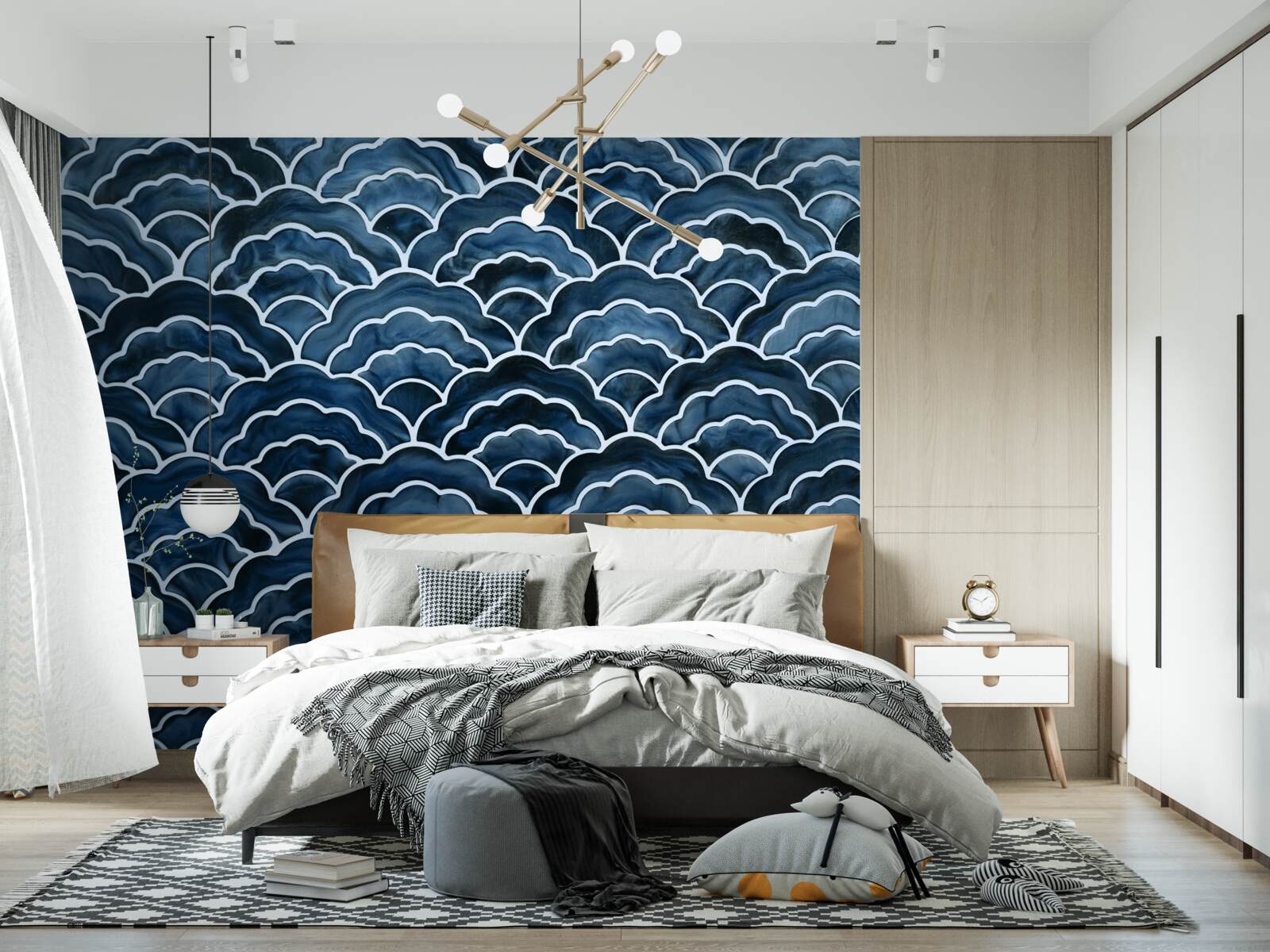 Fototapet noaptea valurile mării curg lin