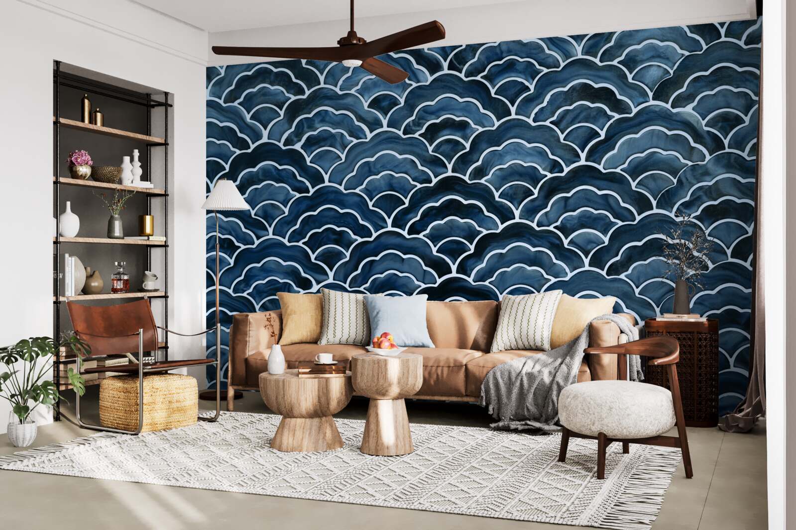 Fototapet noaptea valurile mării curg lin