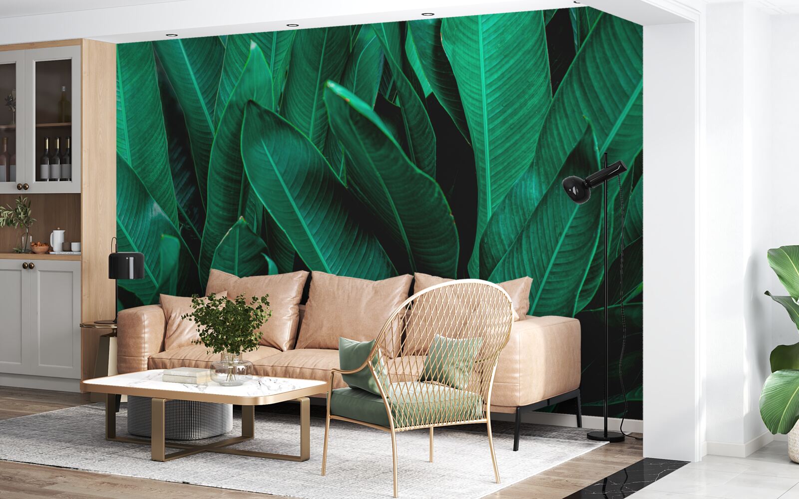 Fototapet ferigă cu o ușoară nuanță de smarald