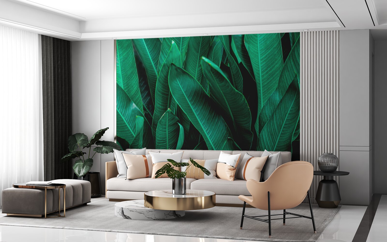 Fototapet ferigă cu o ușoară nuanță de smarald