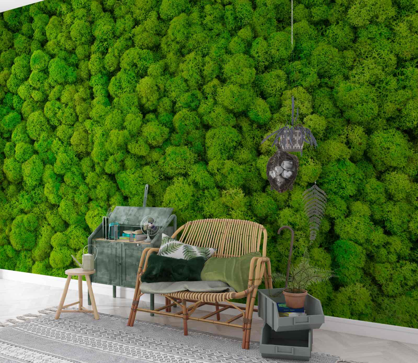 Fototapet vârfurile dense ale giganților verzi ai pădurii