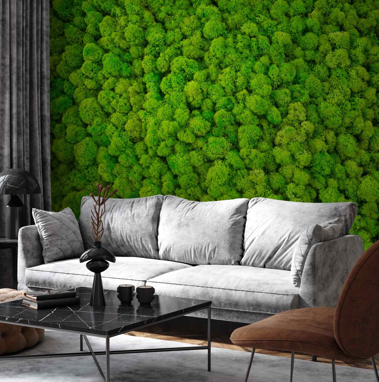 Fototapet vârfurile dense ale giganților verzi ai pădurii