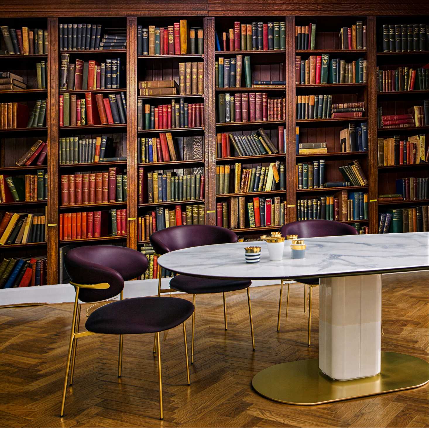 Fototapeta bogata biblioteka z książkami