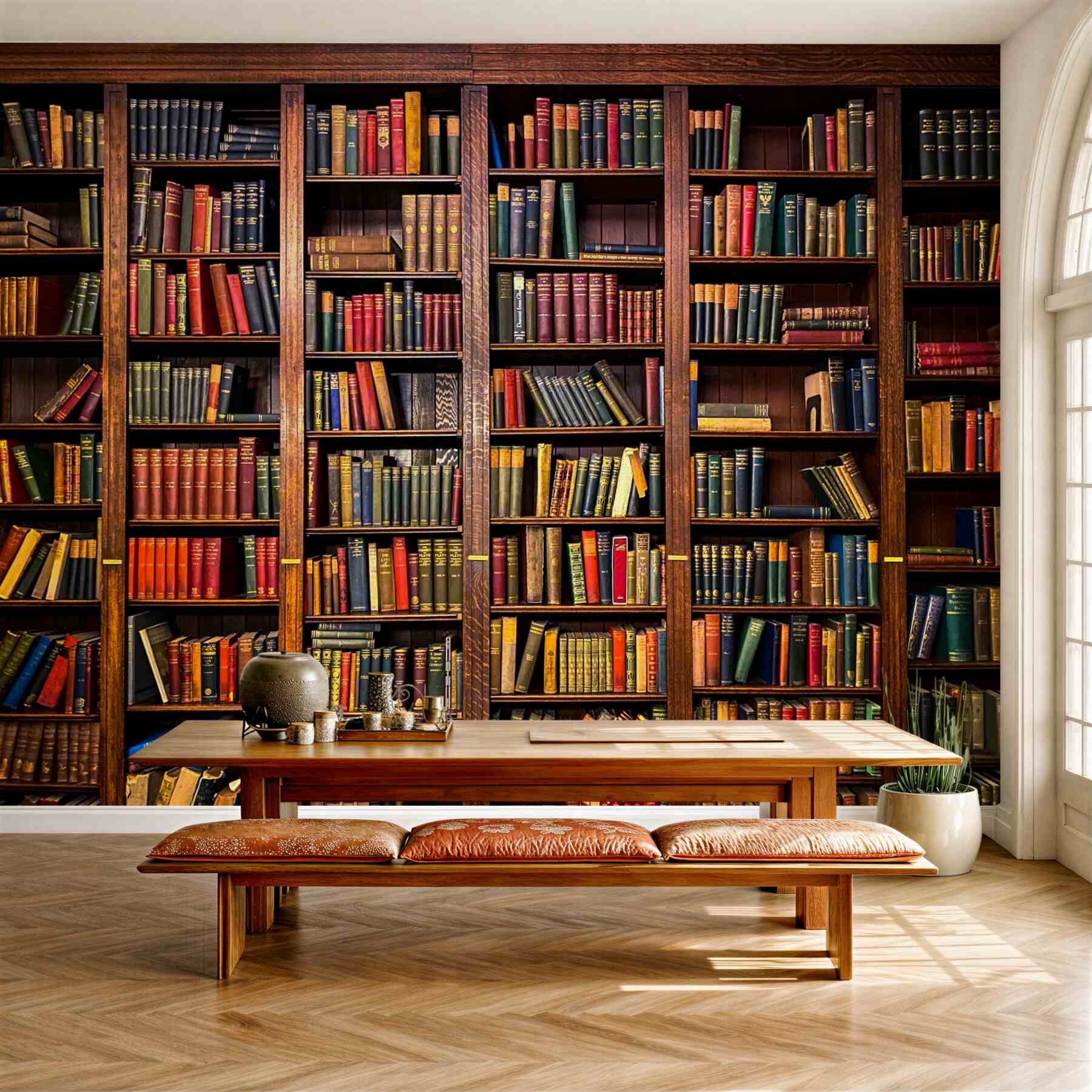 Fototapeta bogata biblioteka z książkami
