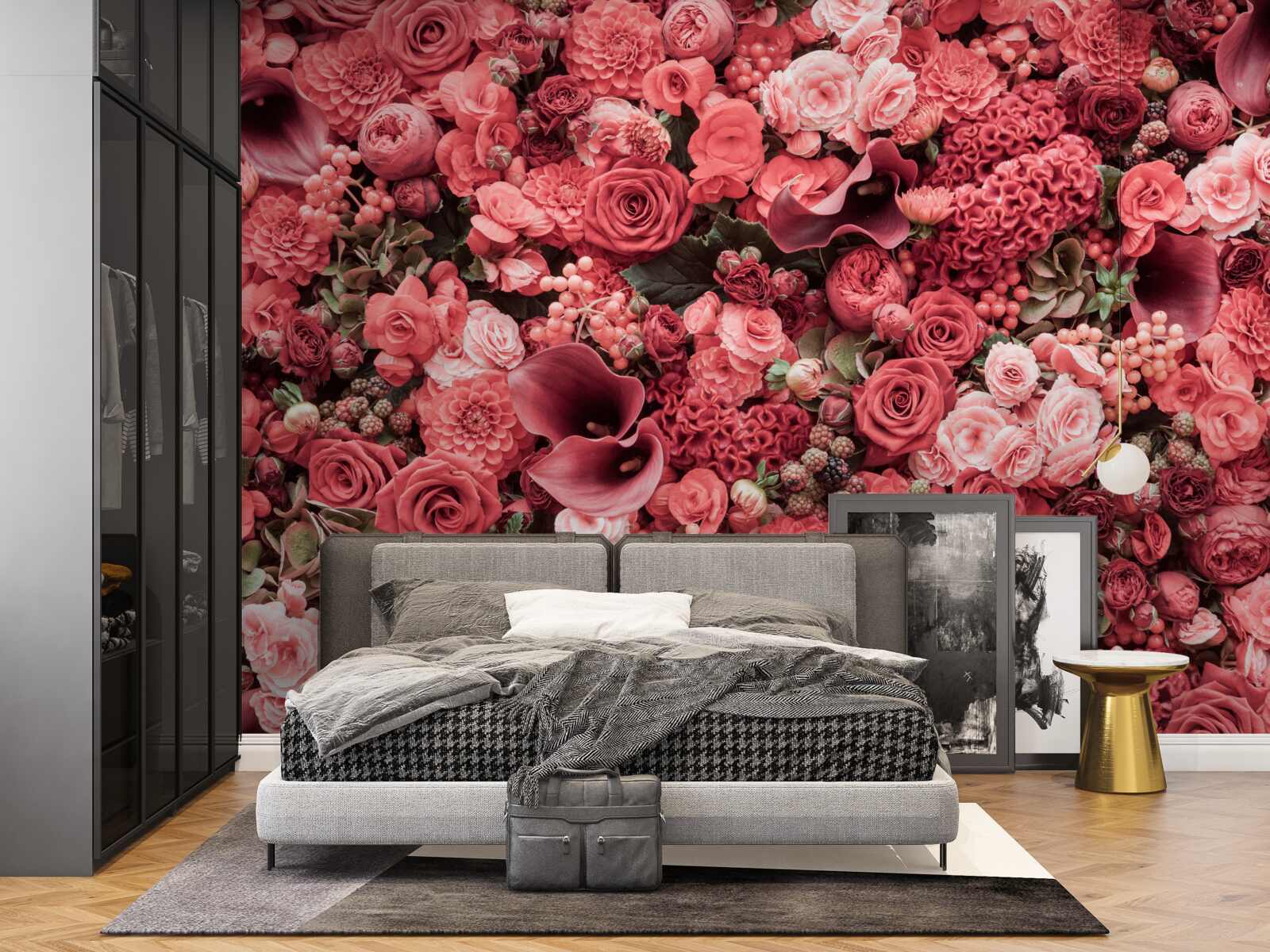 Fototapet set de flori roșii de vară