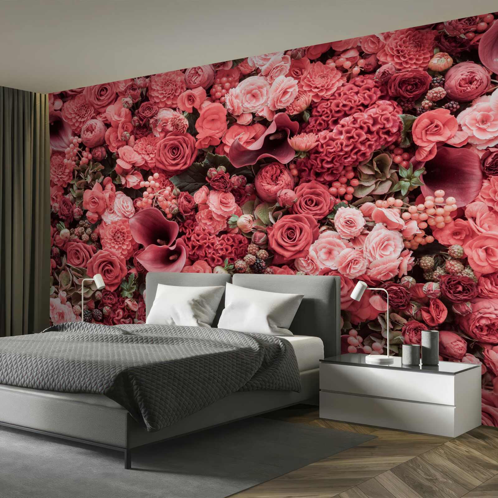 Fototapet set de flori roșii de vară