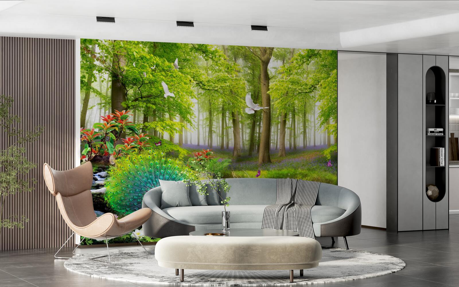 Fototapet fauna pădurilor verzi de vară